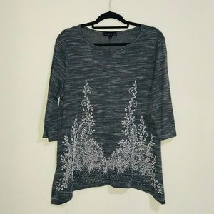 Gray casual wear top